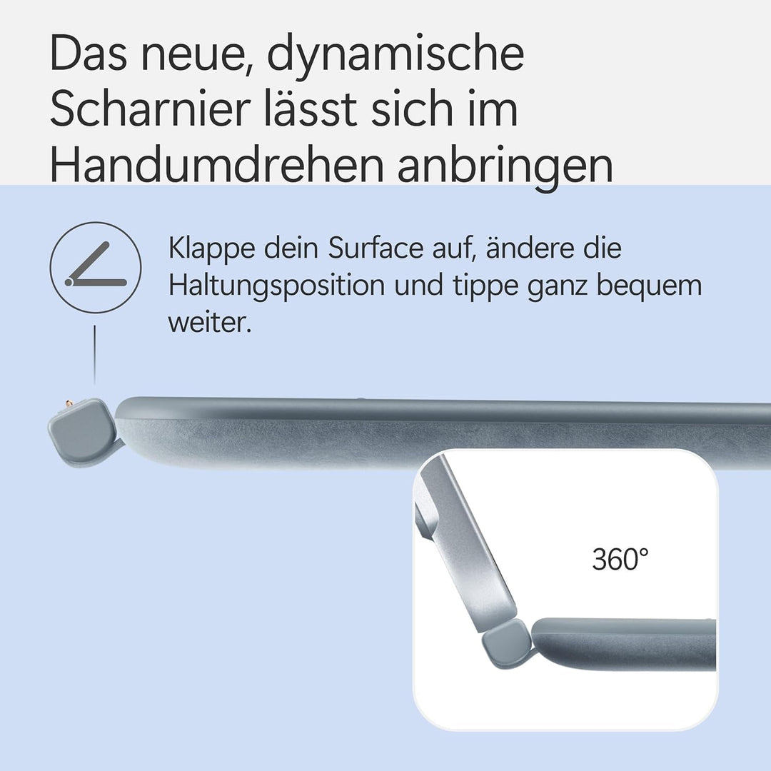 Microsoft Surface Pro 12" Keyboard mit Slim Pen | kompatibel mit Surface Pro 12" | QWERTZ | Ozean Ke