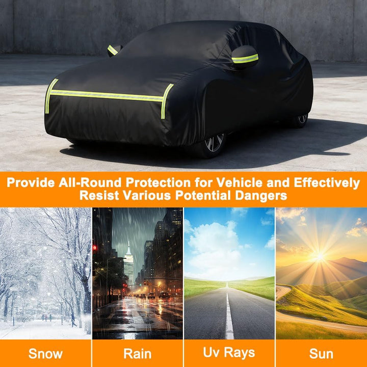Auto Abdeckplane, Staubdicht Wasserdicht Autoabdeckung für Sommer & Winter, UV-Schutz Regen Sonne Sc