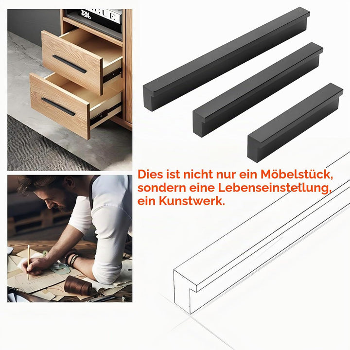 Qrity 10x Möbelgriffe Lochabstand 32mm Türgriffe Küche Stangengriff Schrankgriffe Schubladengriffe K