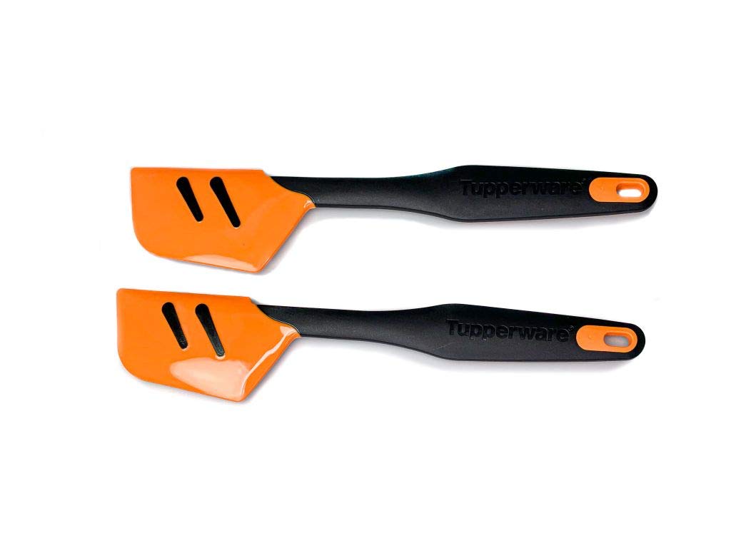 Tupperware Griffbereit Top-Schaber (2) schwarz-orange D167 TOP-Teigspachtel 36989