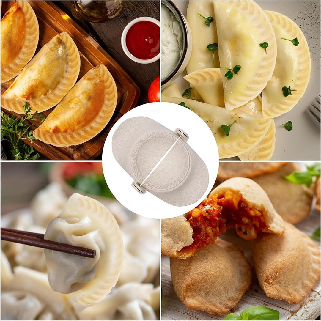Ravioli Maker & Dumpling Maker Set mit Dough Cutter [3 Grössen],Empanadas, Gyoza, Maultaschen, Teigt