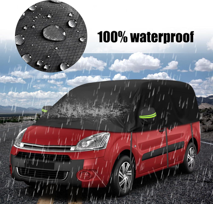 Opaltool Halbgarage für Citroen Berlingo K9 2018-2024, Schwarz Massgeschneidertes Autogarage Softtop