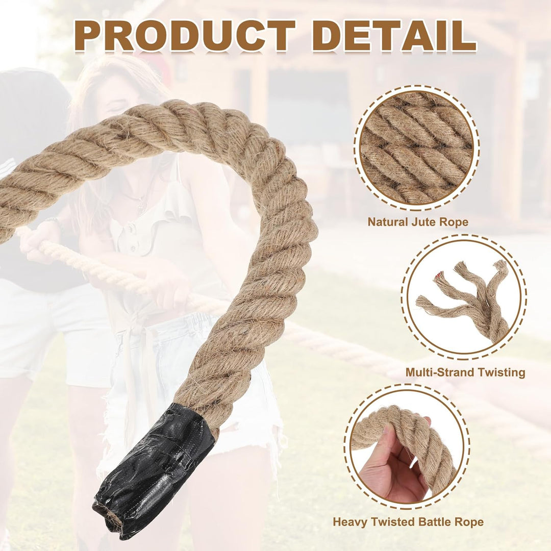 QUARKZMAN Kordel Jutekordel Jute Seil 9m x 1,6cml Schwere Natürliche Hanfseil Dicke Geflochtene Jute