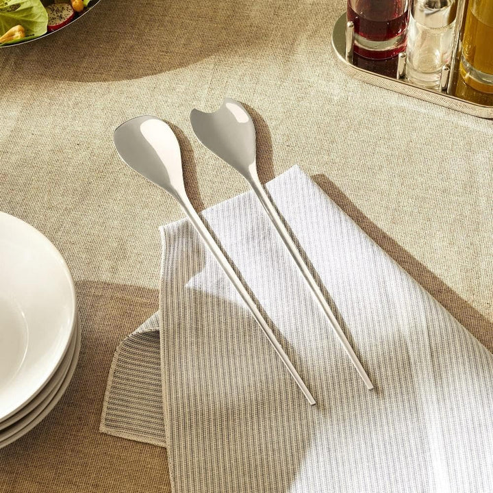 Alessi Salatbesteck, Edelstahl, Silber, 17 x 9.6 x 19.5 cm, 2-Einheiten