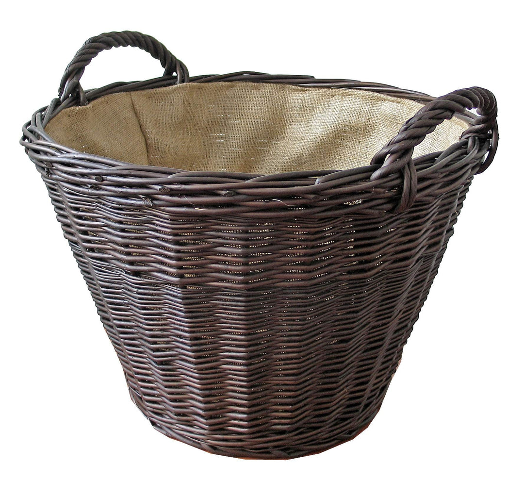 Kaminholzkorb, Holzkorb aus Vollweide