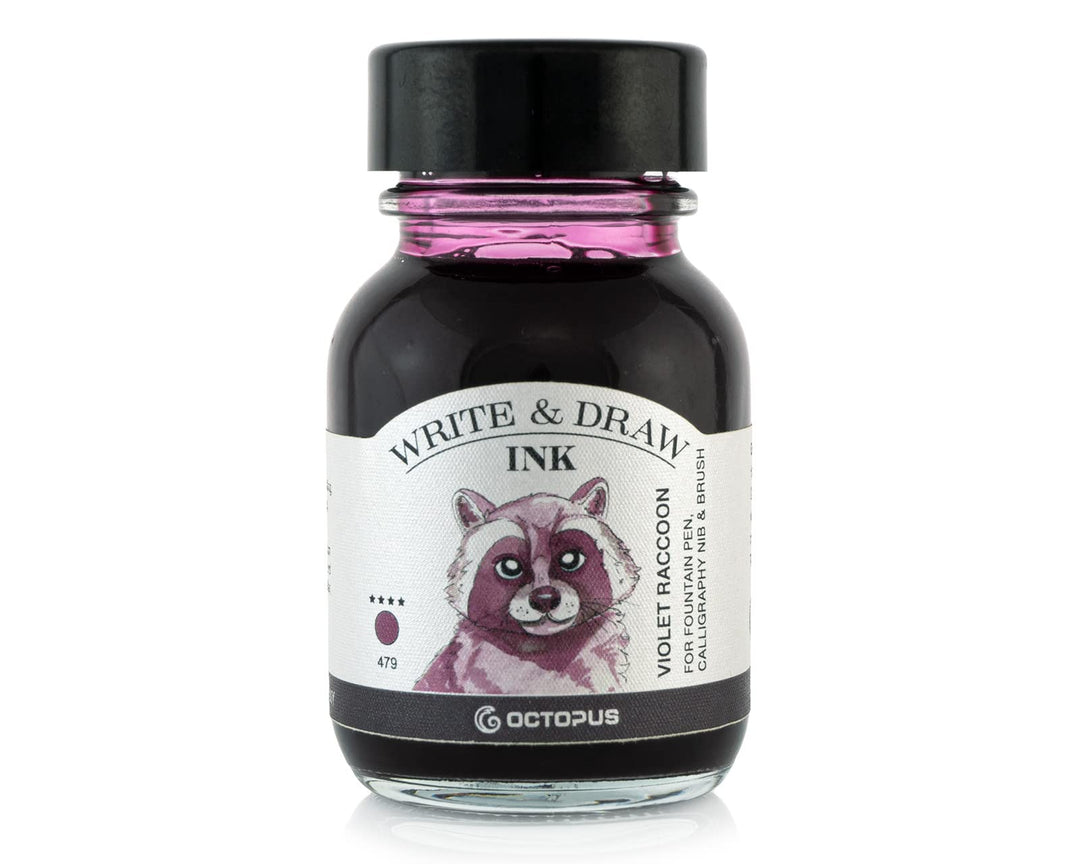 Octopus Write and Draw Ink 479 Violet Raccoon, wasserfeste Tinte zum Schreiben und Zeichnen, Kalligr