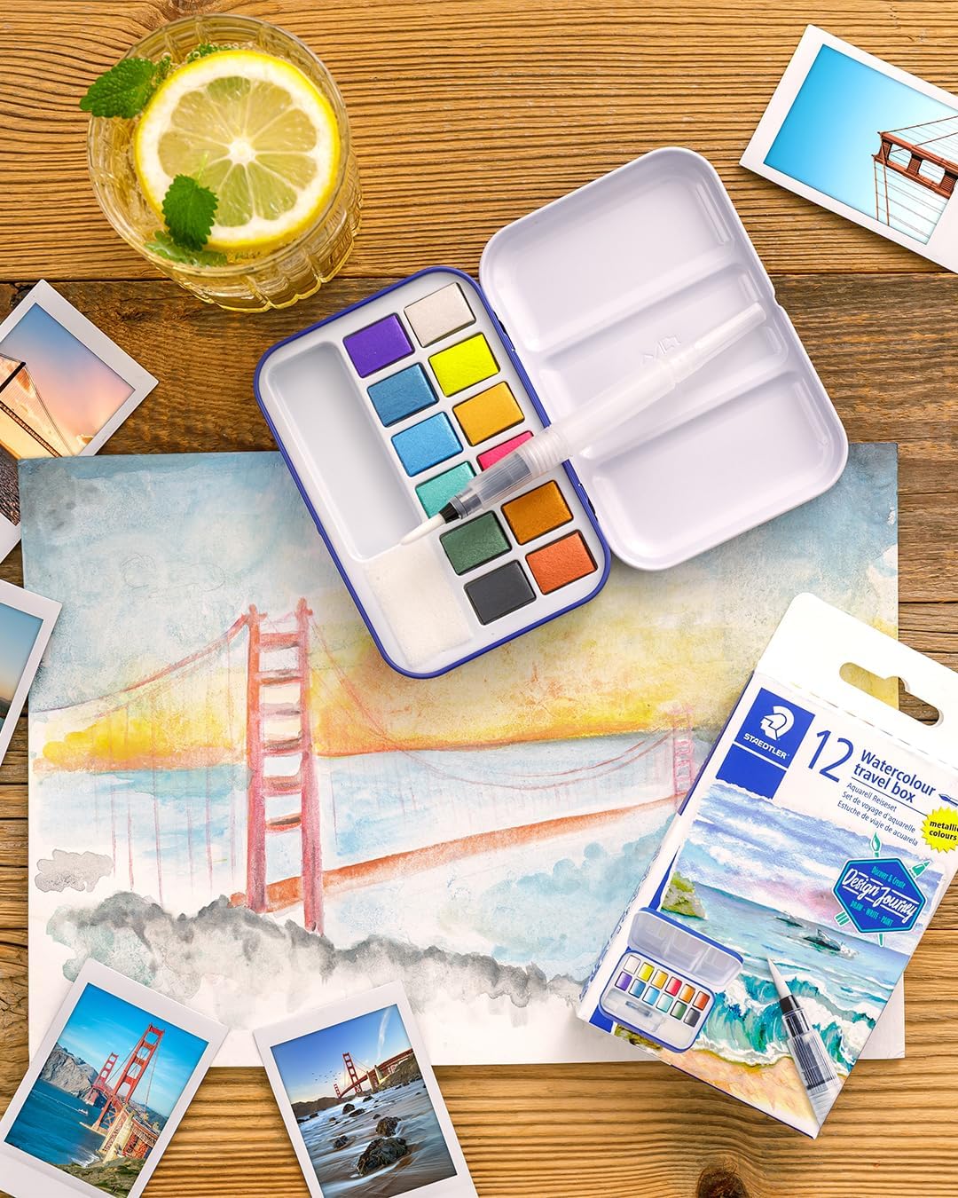 STAEDTLER Design Journey 888 Aquarellfarbe, Hochpigmentierte Aquarellfarben in brillanten Farben, Aq
