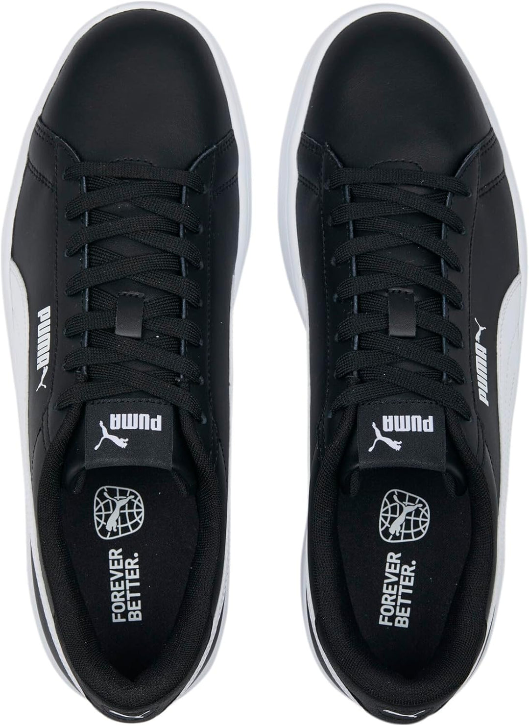 PUMA Unisex Adults' Fashion Shoes SMASH 3.0 L Trainers & Sneakers, PUMA BLACK-PUMA WHITE, 39
