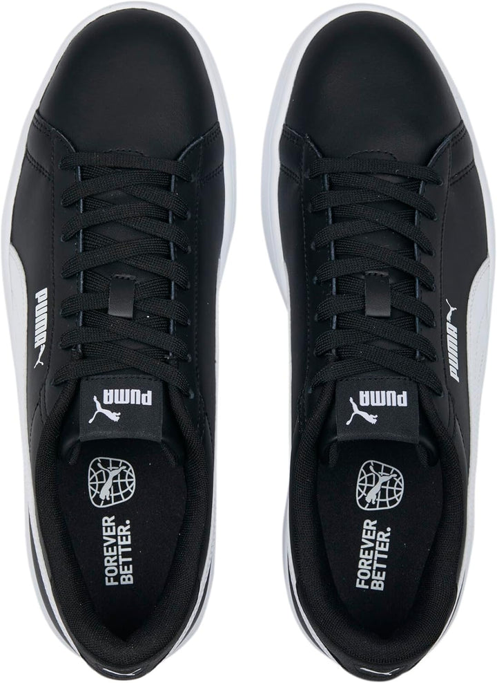 PUMA Unisex Adults' Fashion Shoes SMASH 3.0 L Trainers & Sneakers, PUMA BLACK-PUMA WHITE, 44.5