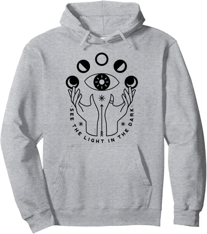 Das Licht im Dunkeln sehen Esoterische Hexe Moonlight Moon Magic Pullover Hoodie