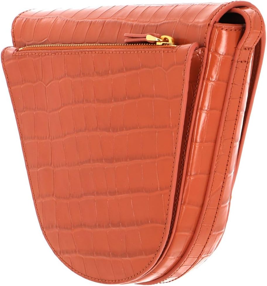 Coccinelle Josephine Croco Crossbody Chestnut