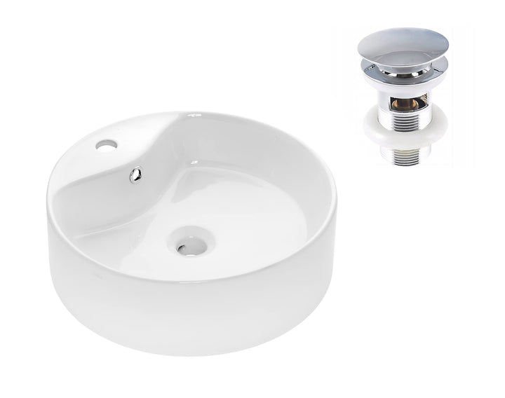 VBChome Waschbecken 47 cm Keramik Weiss Oval Waschtisch Handwaschbecken Aufsatzwaschbecken Waschscha
