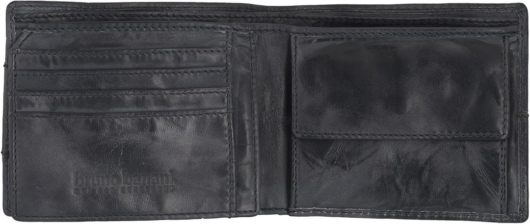 bruno banani Herren Geldbörse Portemonnaie Geldbeutel Schwarz 6861