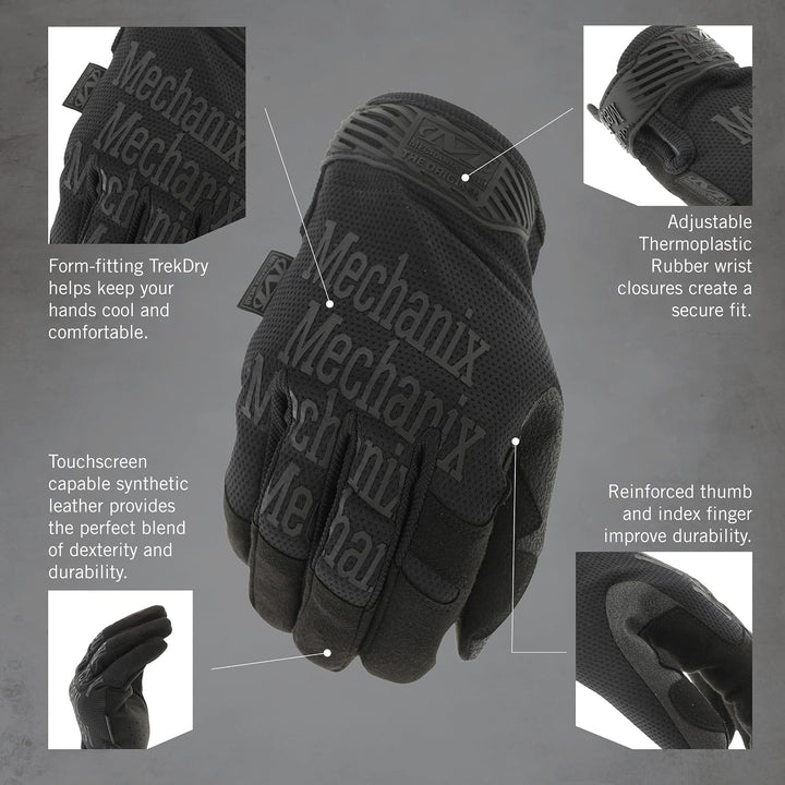 Mechanix MG-55-008 Wear Original Covert Handschuhe (Small, Vollständig schwarz) Einsatzhandschuhe 26