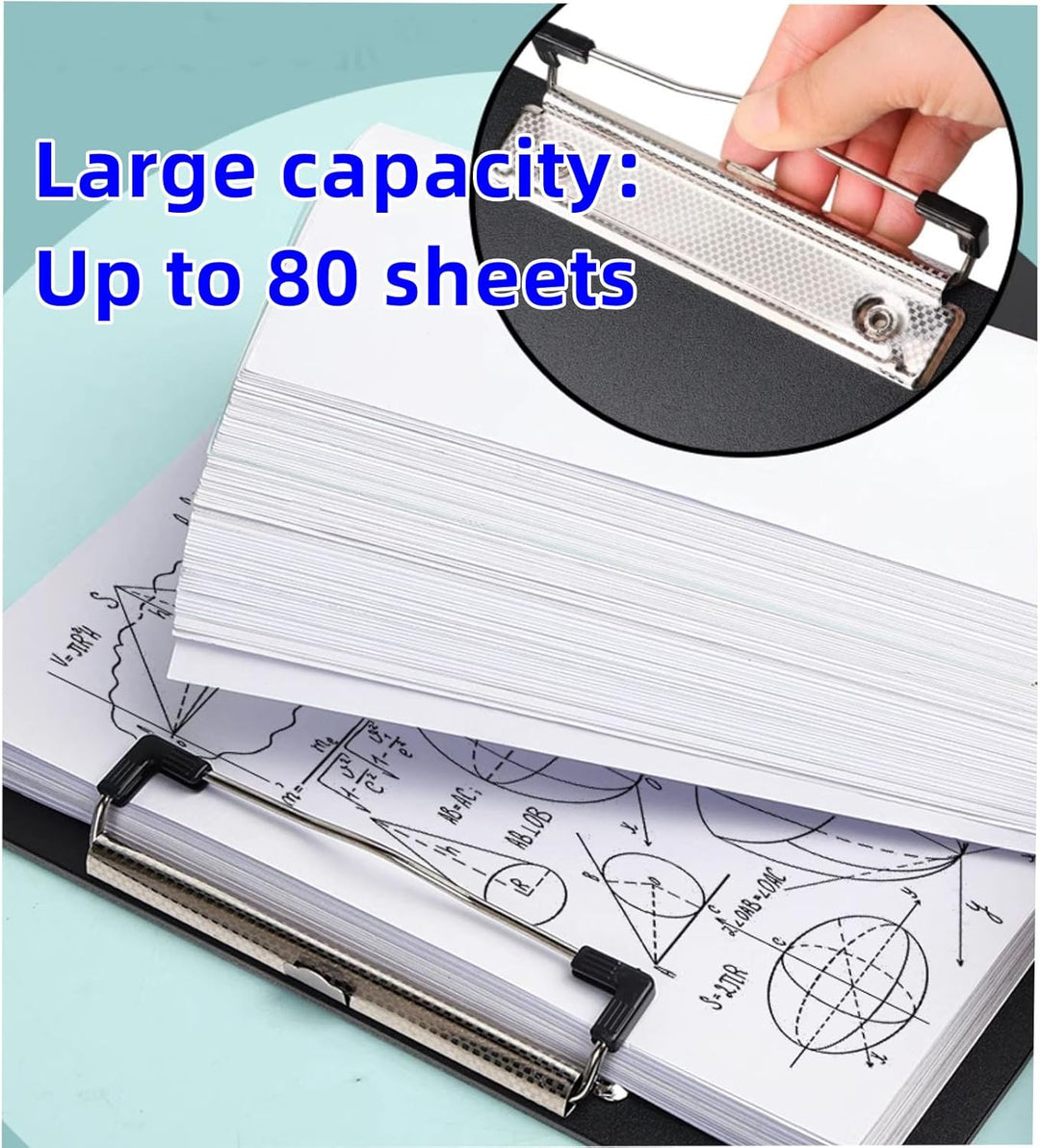 Klemmbrett A4, 6er Klemmbretter mit Gummierter Metalklemme, Zwischenablage Schreibblock für Büro, St