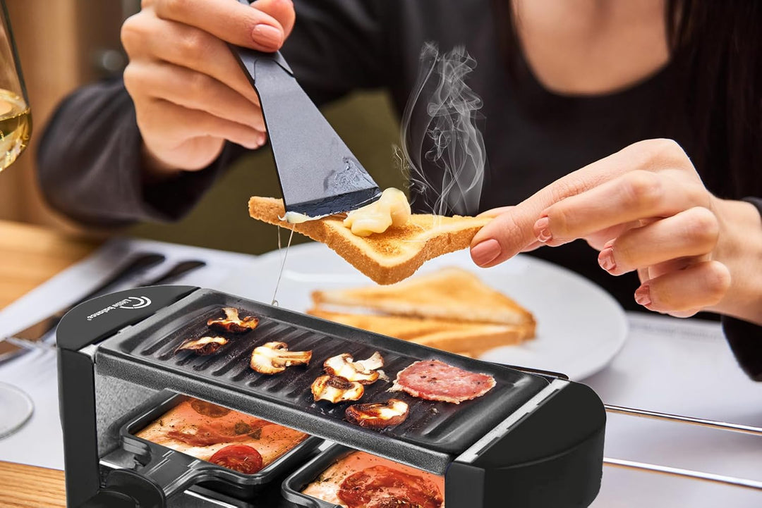 LITTLE BALANCE 8559 Black Jura 2 Raclette 1 oder 2 Personen, Antihaftbeschichtung, 1 oder 2 Personen