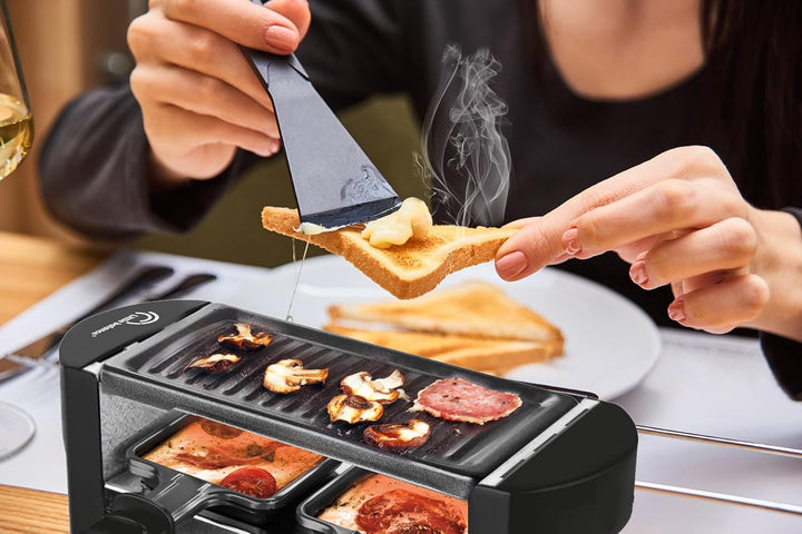 LITTLE BALANCE 8559 Black Jura 2 Raclette 1 oder 2 Personen, Antihaftbeschichtung, 1 oder 2 Personen