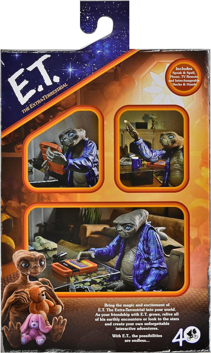 NECA Aktion Figur E.T. Ausserirdische Ultimate Version - TELEPATHIC - 40. Anniversary - Höhe 11cm