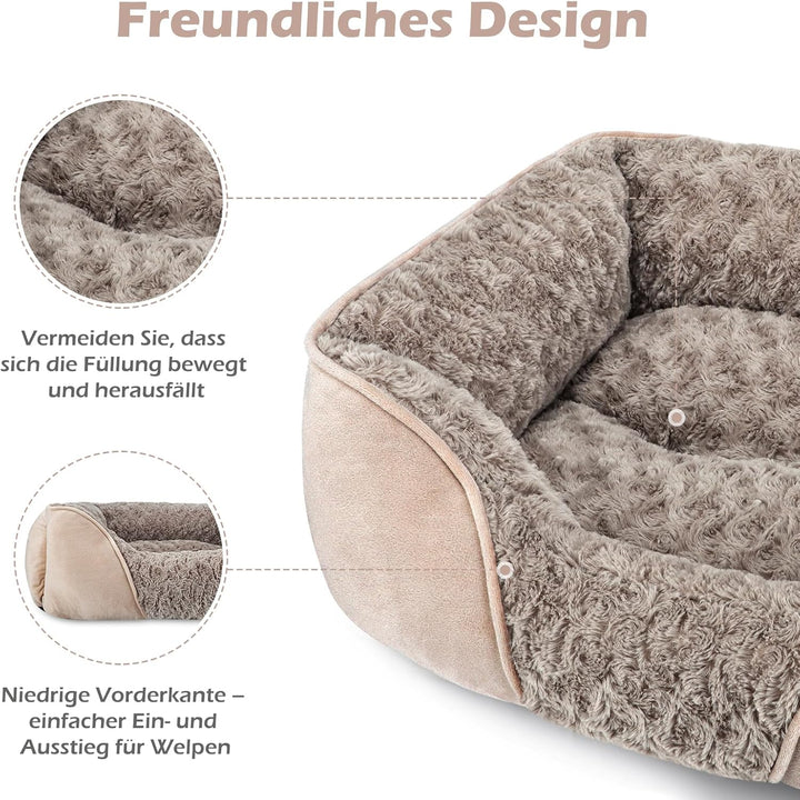 JOEJOY Hundebett Mittelgrosse Hunde, Anti-Angst Hundekorb rutschfest Hundebetten, Hundebett Waschbar