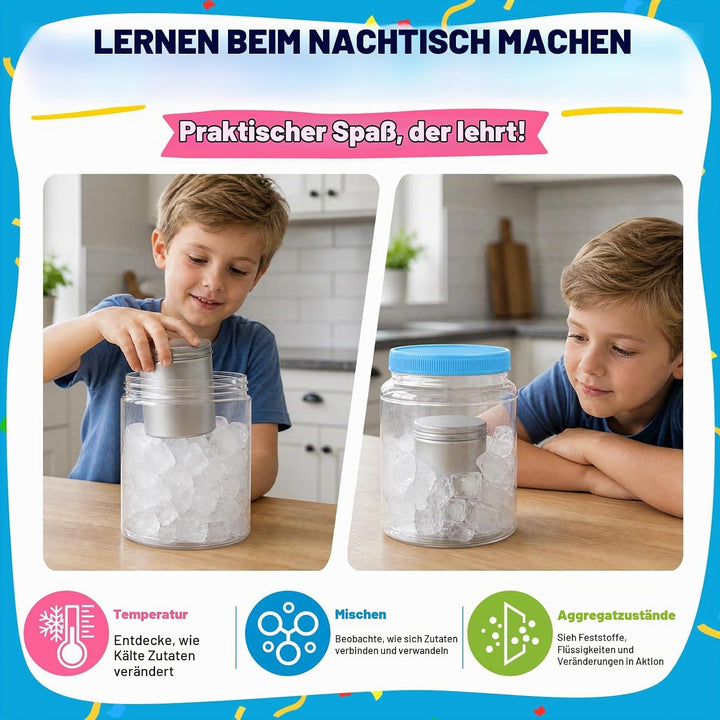 Eiscreme-Set für Kinder ab 5 Jahren, DIY EIS selber Machen, Mint