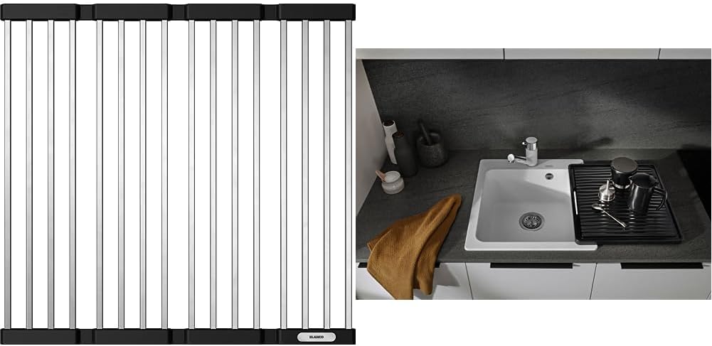 BLANCO 238483 Klappmatte als Abtropf für die Küchenspüle, faltbare Matte für das Waschbecken in der