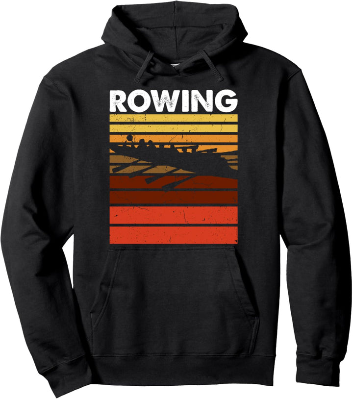 Rudern Sport Retro Vintage Ruderer Mannschaft Pullover Hoodie