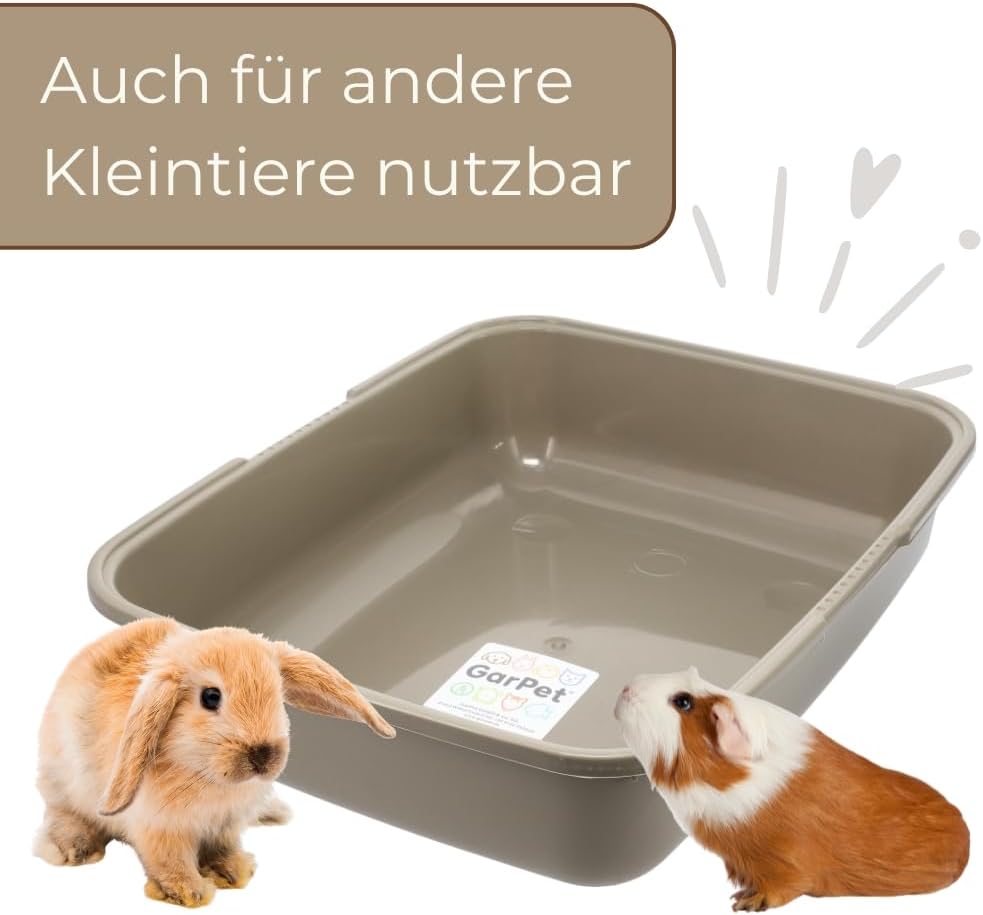 GarPet Katzenklo in 5 Grössen Katzentoilette ohne Deckel Katzen WC Schalentoilette Klo grau eckig hy