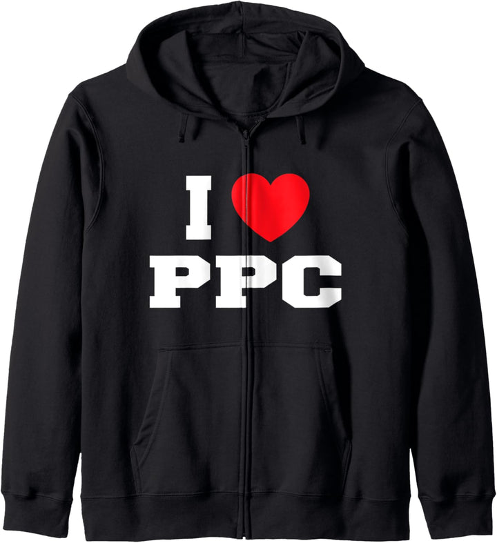I Love PPC Kapuzenjacke