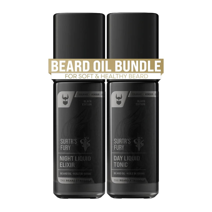 The Beard Struggle Bartöl Set Tag & Nacht – Bartpflege & Bartwuchsöl Bundle für Männer – Feuchtigkei