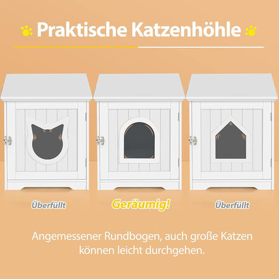 Yaheetech 2er Set Katzentoilette Katzenklo Schrank Katzenhaus Holz Katzenhöhle Einzeltür Katzenkommo