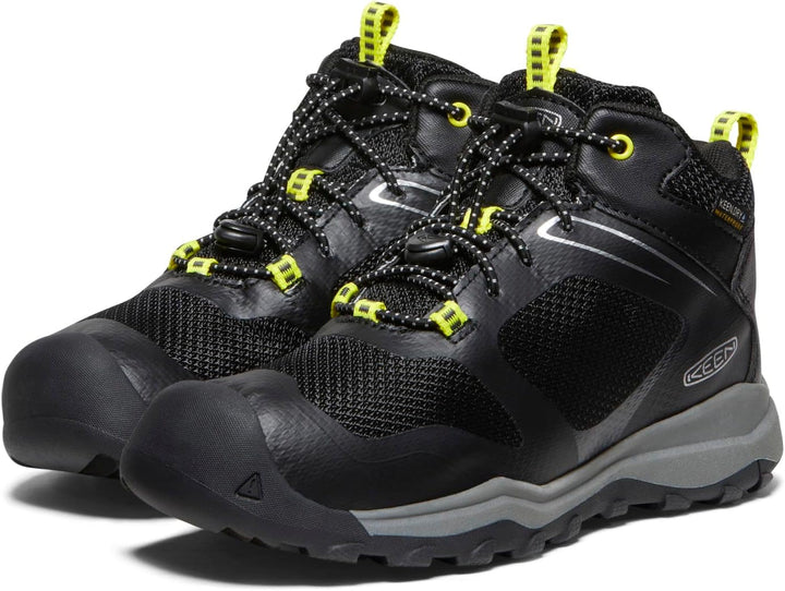 KEEN Unisex Kinder Wanduro Mid Waterproof, Schwarz Silber