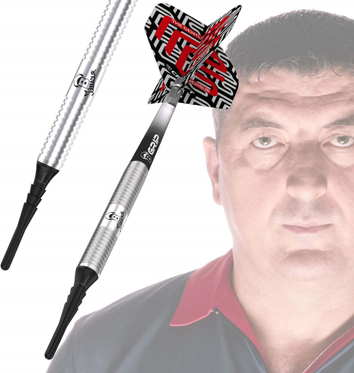 Bull's Mensur Suljovic Dart, Silber, 18 g