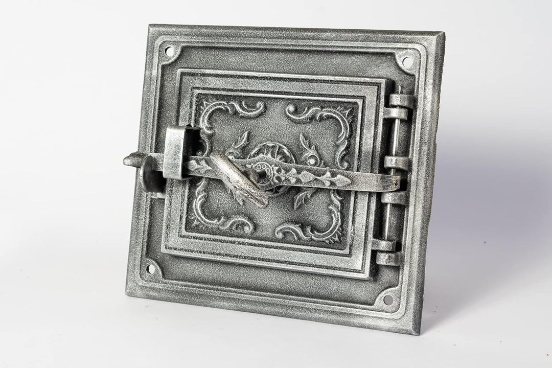 SEZAM Polish Foundry Gusseisen Schornsteinreinigung Aussentür, Alte Silberne Farbe 32.50x7x30cm, Sil