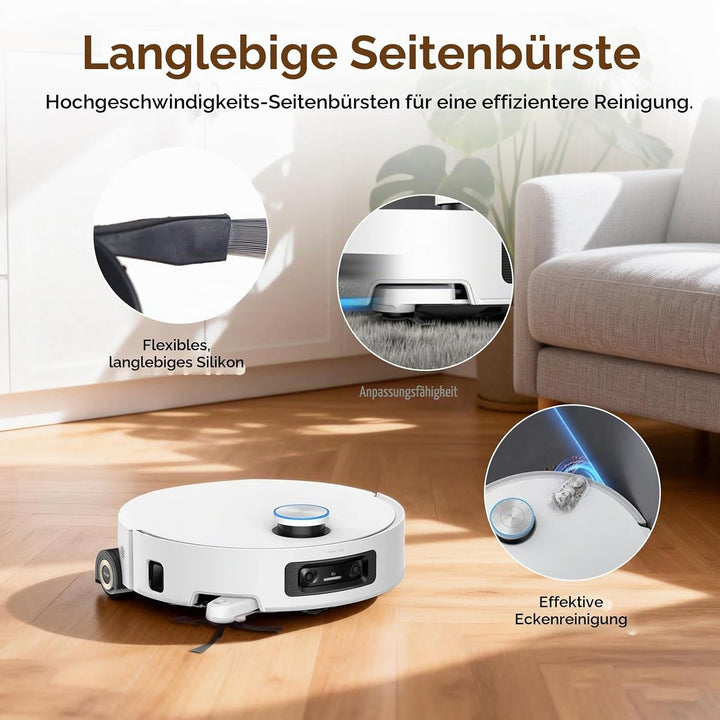 17 Stück Zubehör für Dreame Aqua10 Ultra, 1 Hauptbürste 1 Rollen-Wischtuch, 2 HEPA-Filter, 4 Seitenb