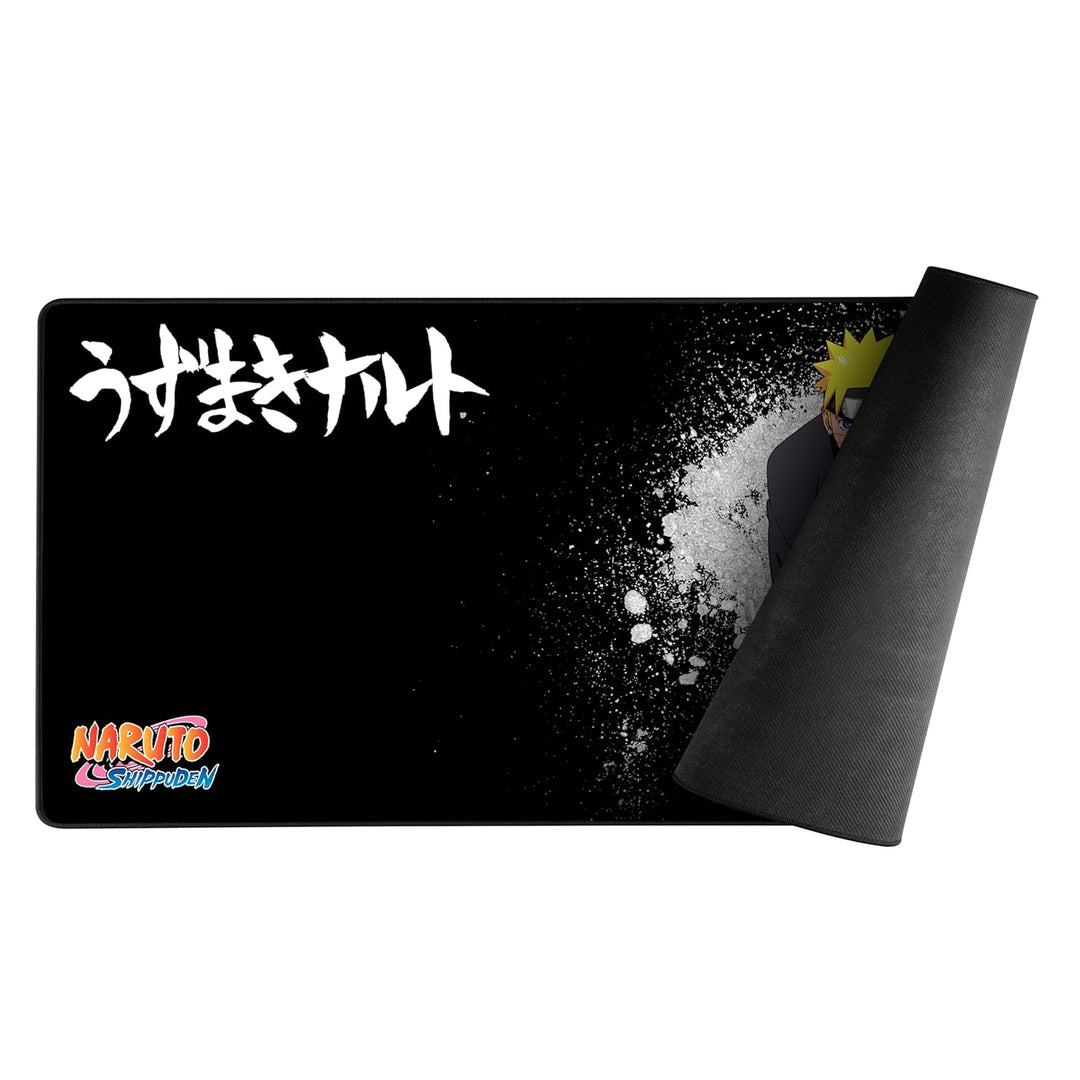 Konix Naruto Shippuden XXL Gaming-Mauspad 90 x 46 cm - rutschfeste Gummibasis - Naruto-Motiv - Schwa