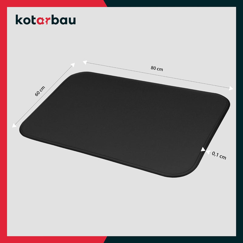 KOTARBAU® Kamin Bodenplatte 60 x 80 cm aus Pulverbeschichtung Stahl Schwarz Bodenblech Ascheblech Ka