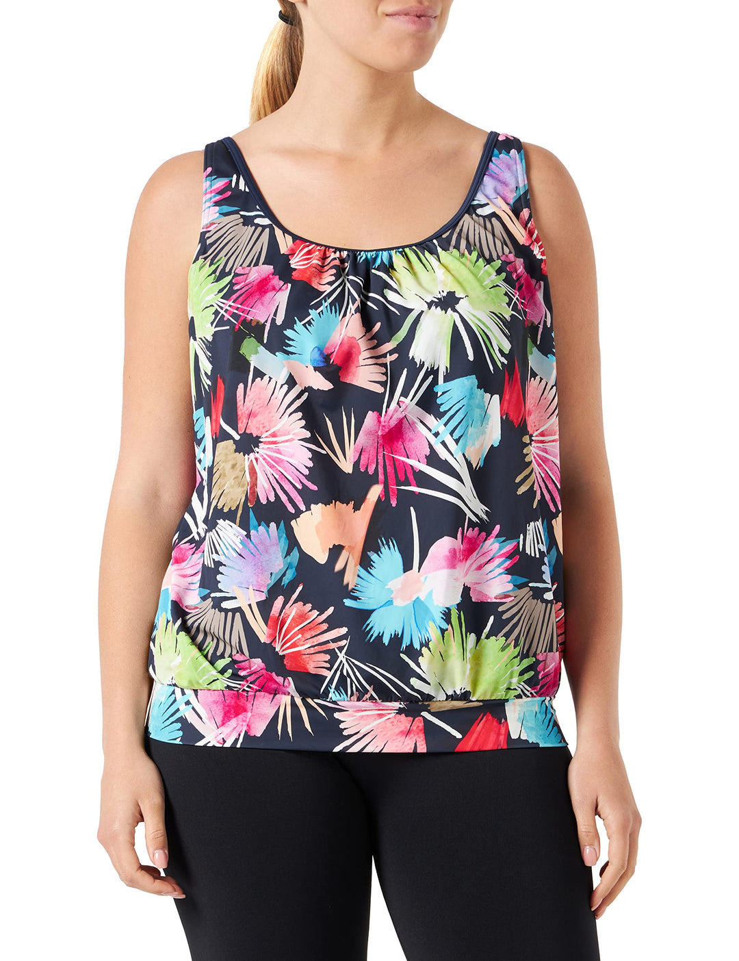 Firefly Damen Mayla Tankini-Oberteil, Navy Dark/Flower