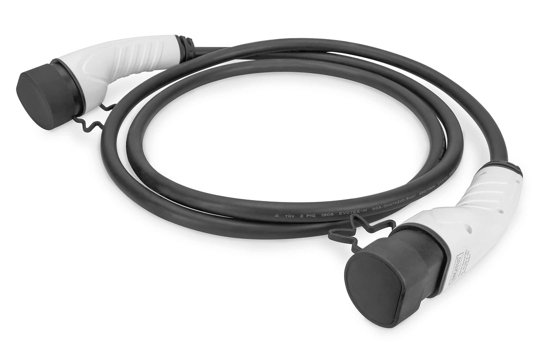 DIGITUS Mode 3 Ladekabel für Elektroautos & PHEV – 5 m – Typ 2 auf Typ 2 – 1-Phasig – 32 A – 7,4 kW