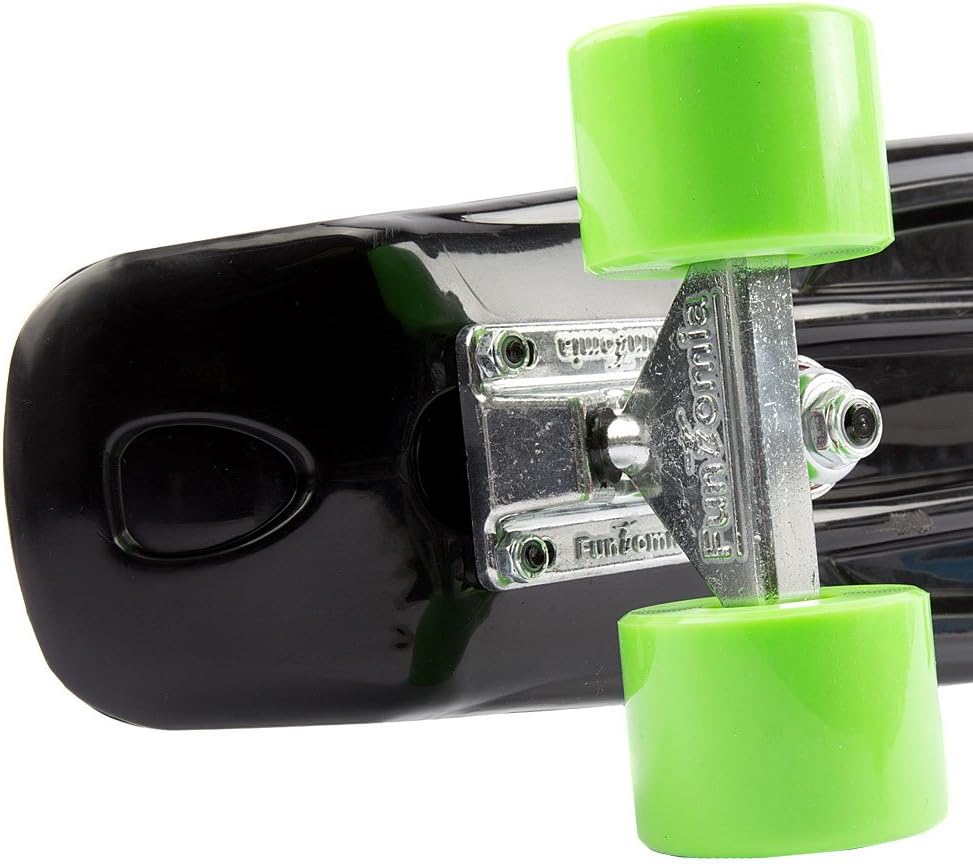 FunTomia Skateboard 57cm Mini-Cruiser Board mit T-Tool, ABEC-9 Kugellager, LED Rollen, Kinder Anfäng