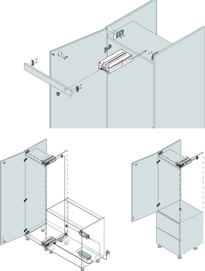 BLUM Servo-Drive Flex Antriebseinheit für Kühl-, Gefrier- und Geschirrspülgeräte, Set mit Antriebsei