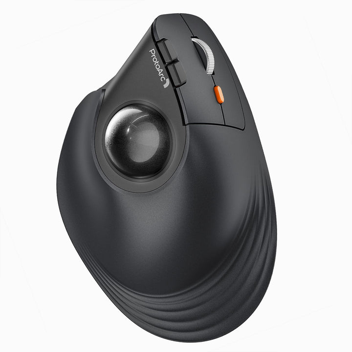 ProtoArc EM05 NL Vertikale Trackball Maus, Kabellos Bluetooth Rollerball Maus mit Fingerbedienung, W
