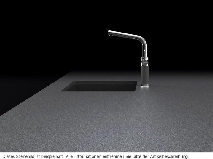 SCHOCK Küchenarmatur SC-540 Nero – Hochdruck Armatur CRISTALITE mit Festauslauf und Standard Norm-An