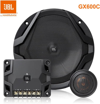 JBL GX600C 2-Wege Komponenten Lautsprechersystem mit Kabelfrequenzweiche und Lautsprecherabdeckungen