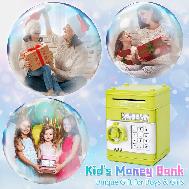 Thedttoy Elektronische Spardose Safe Kinder Tresor Digitale ATM Sparschwein, Spardose Number Bank Gr