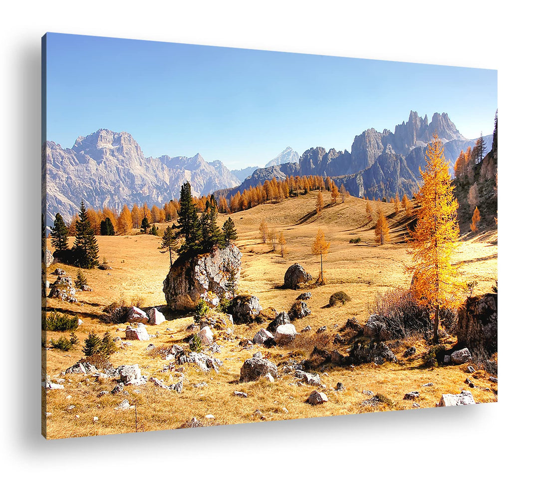deyoli einzigartige Berglandschaft Italiens Format: 80x60 als Leinwandbild, Motiv fertig gerahmt auf