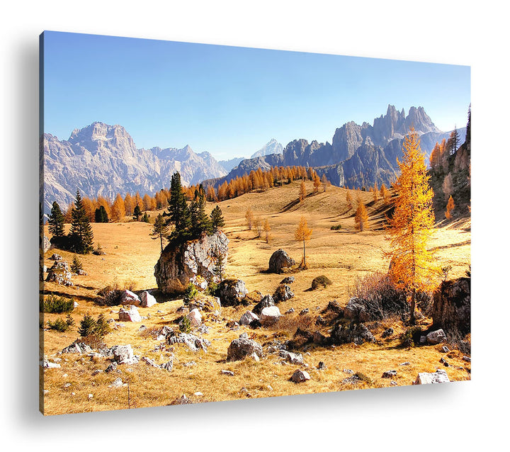 deyoli einzigartige Berglandschaft Italiens Format: 80x60 als Leinwandbild, Motiv fertig gerahmt auf