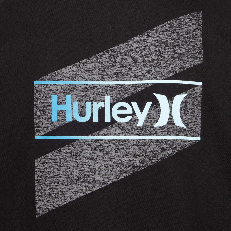 Hurley Jungen Hrlb One & Only Slash L/S Tee T-Shirt 8 Jahre Schwarz, 8 Jahre Schwarz