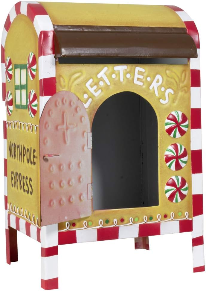 Christmas Paradise Weihnachtlicher Deko Briefkasten Metall Mailbox Dekoration 33cm Bunt