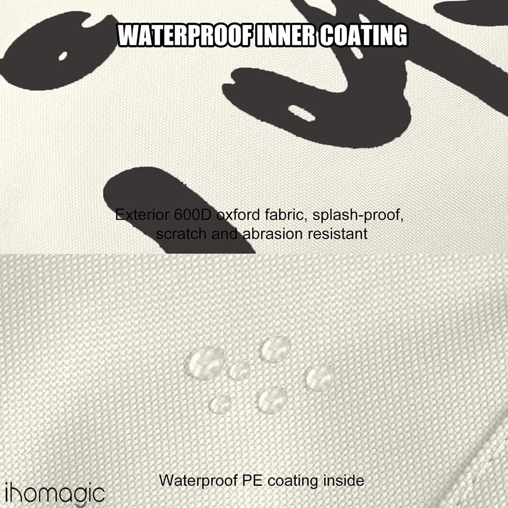 IHOMAGIC 91L Faltbar Wäschesammler Wäschetonne Stoff Wäschesack mit Griffe Dekorativer Wäschekorb mi