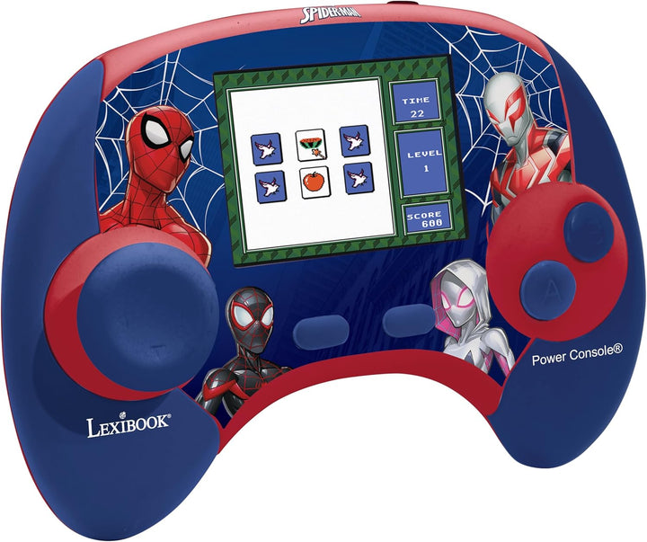 LEXIBOOK - Console éducative bilingue Français/anglais - Spiderman, écran LCD 2,8 pouces - bleu/roug